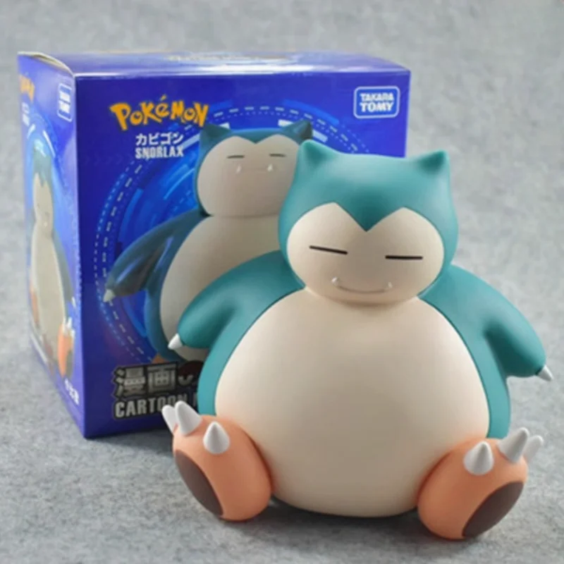 New Anime Figure Pokemon Snorlax Money Box 2 Pose Standing Sitting Lovely Model Toy Surrounding Desktop Collect Decoration Gift