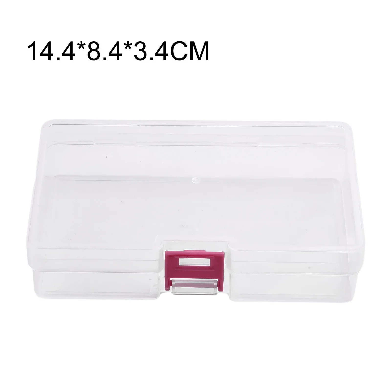 Transparent Latch Box Hardware Pieces Visible Storage Plastic Clear Square Fishing Gear Empty Box For Home And Daily Use