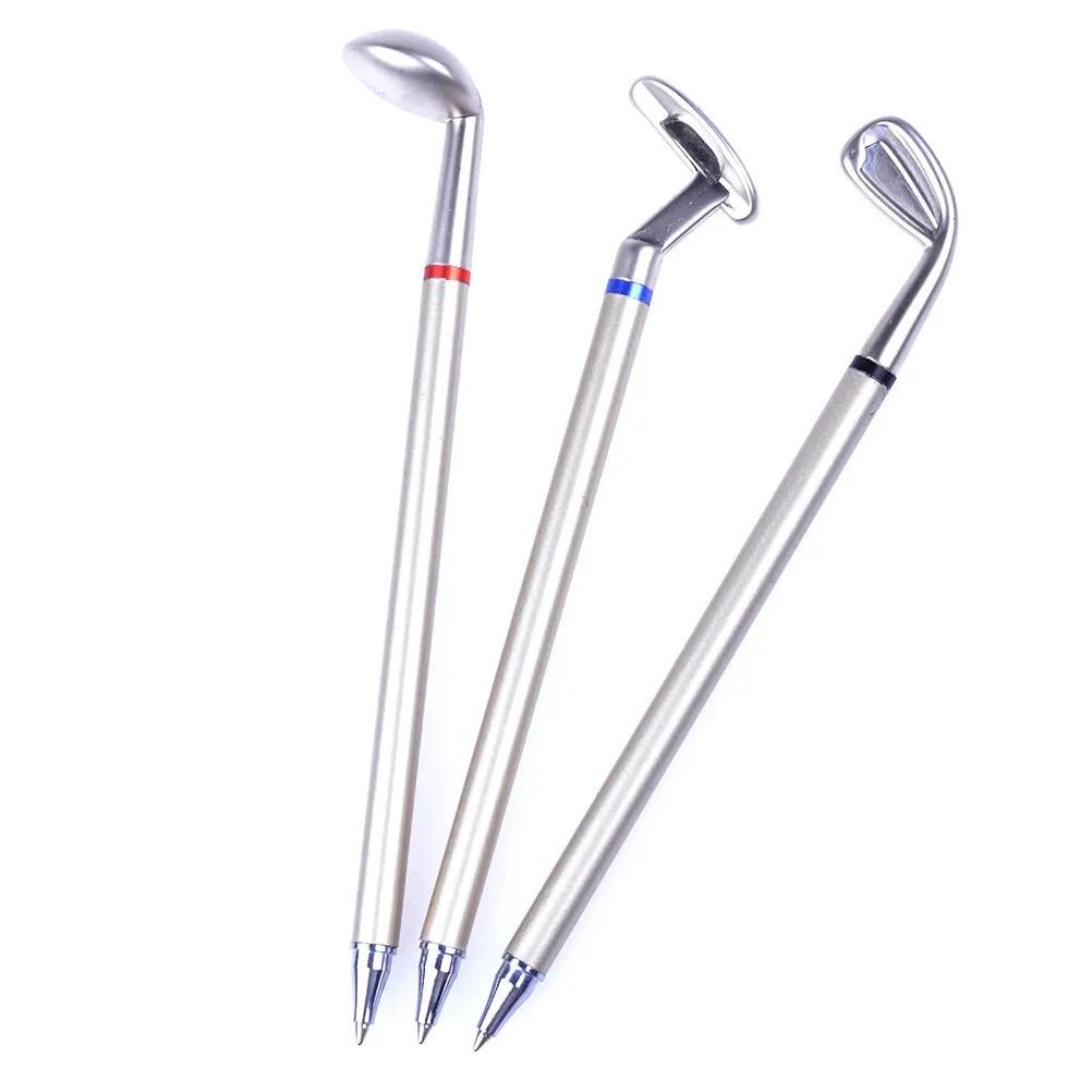 

3Pcs Golf Club Theme Ballpoint Pen Set Aluminum Alloy Novelty Desktop Gift for Enthusiasts Ballpiont Pens Club Ballpoint Pen