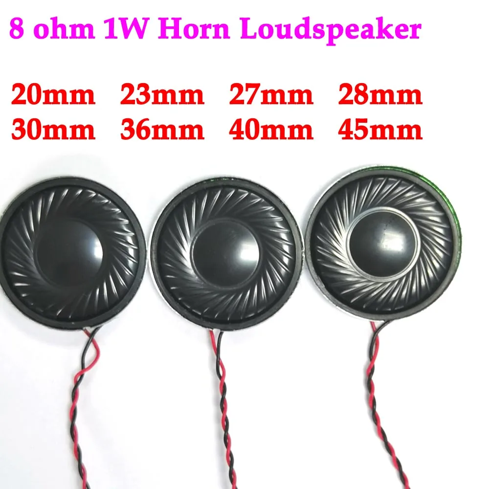 

8Ω 1W Diameter 20/23/26/28/30/32/36 Connector Mini Horn Loudspeaker Ultra-thin Small Speaker Buzzer For Doorbell Intercom Toys