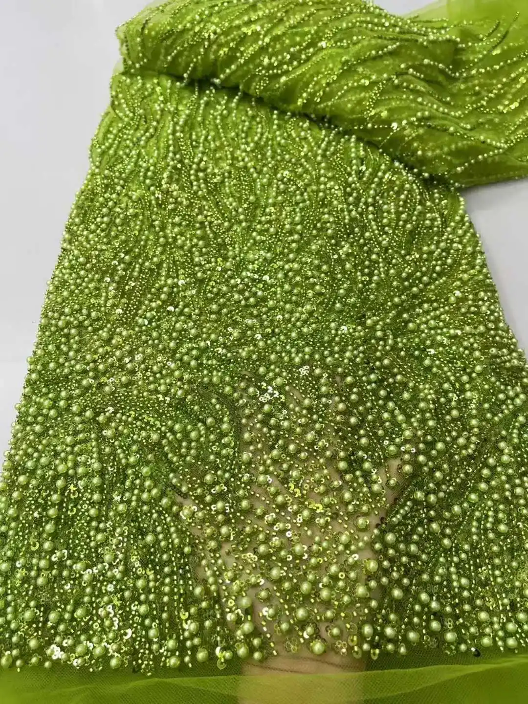 قماش دانتيل مطرز أفريقي 2025 قماش دانتيل شبكي عالي الجودة مطرز بالترتر الفرنسي لخياطة فستان السهرة للنساء