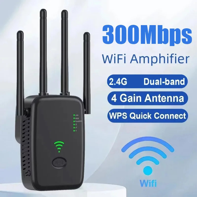 

300 Мбит/с беспроводной повторитель Wi-Fi 2,4G однодиапазонный усилитель сигнала Wi-Fi удлинитель Wi-Fi сетевой длинный интернет-маршрутизатор WPS
