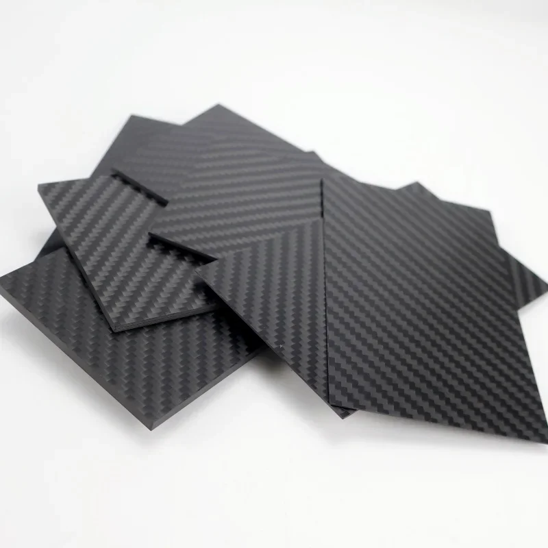 125mm X 75mm Real Carbon Fiber Plate 0.5mm 1mm 1.5mm 2mm 3mm 4mm 5mm Thickness Composite Material Hardness