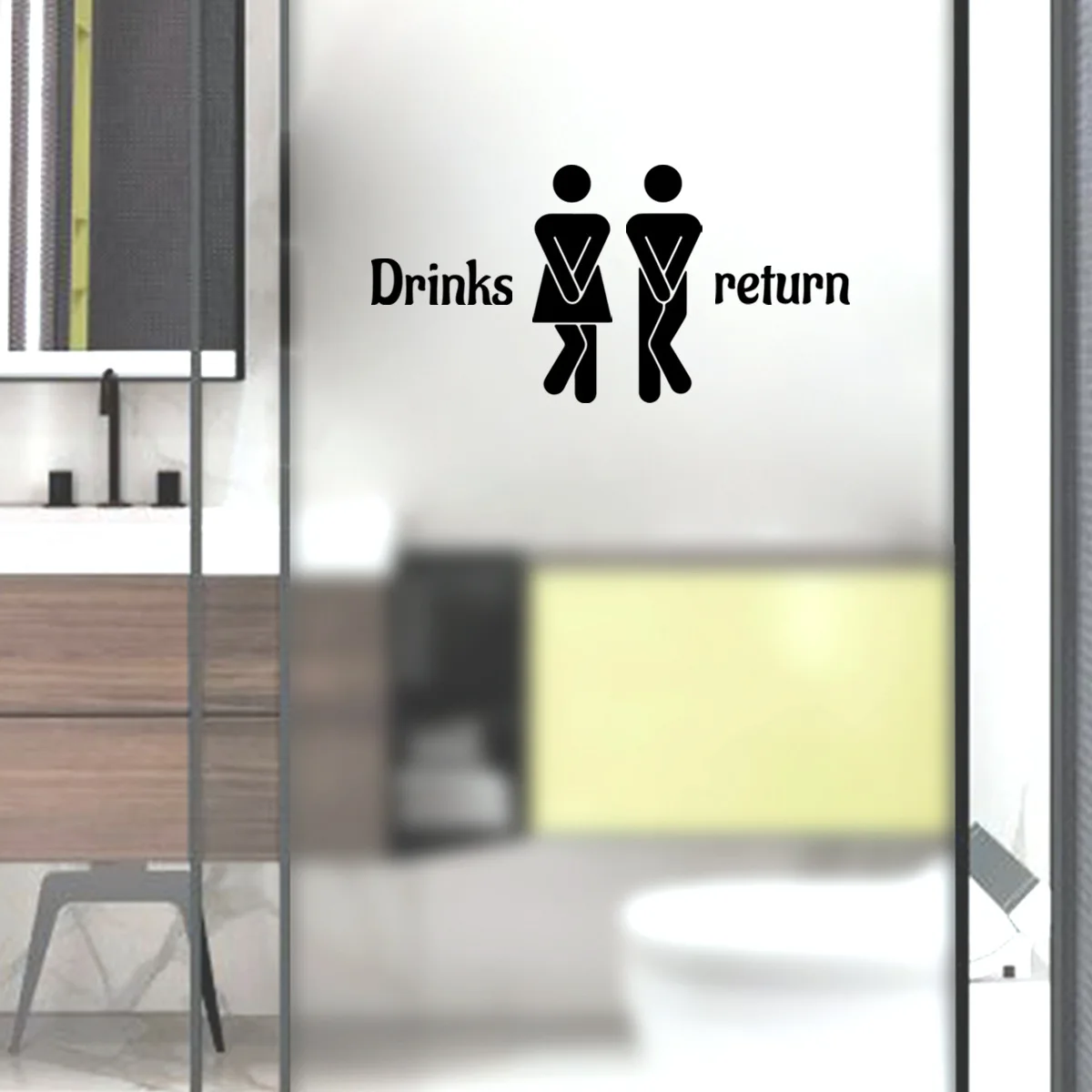 

10*15cm English Drinks Slogan Cartoon Wall Sticker Living Room Bedroom Study Restaurant Toilet Decorative Mural Wall Sticker