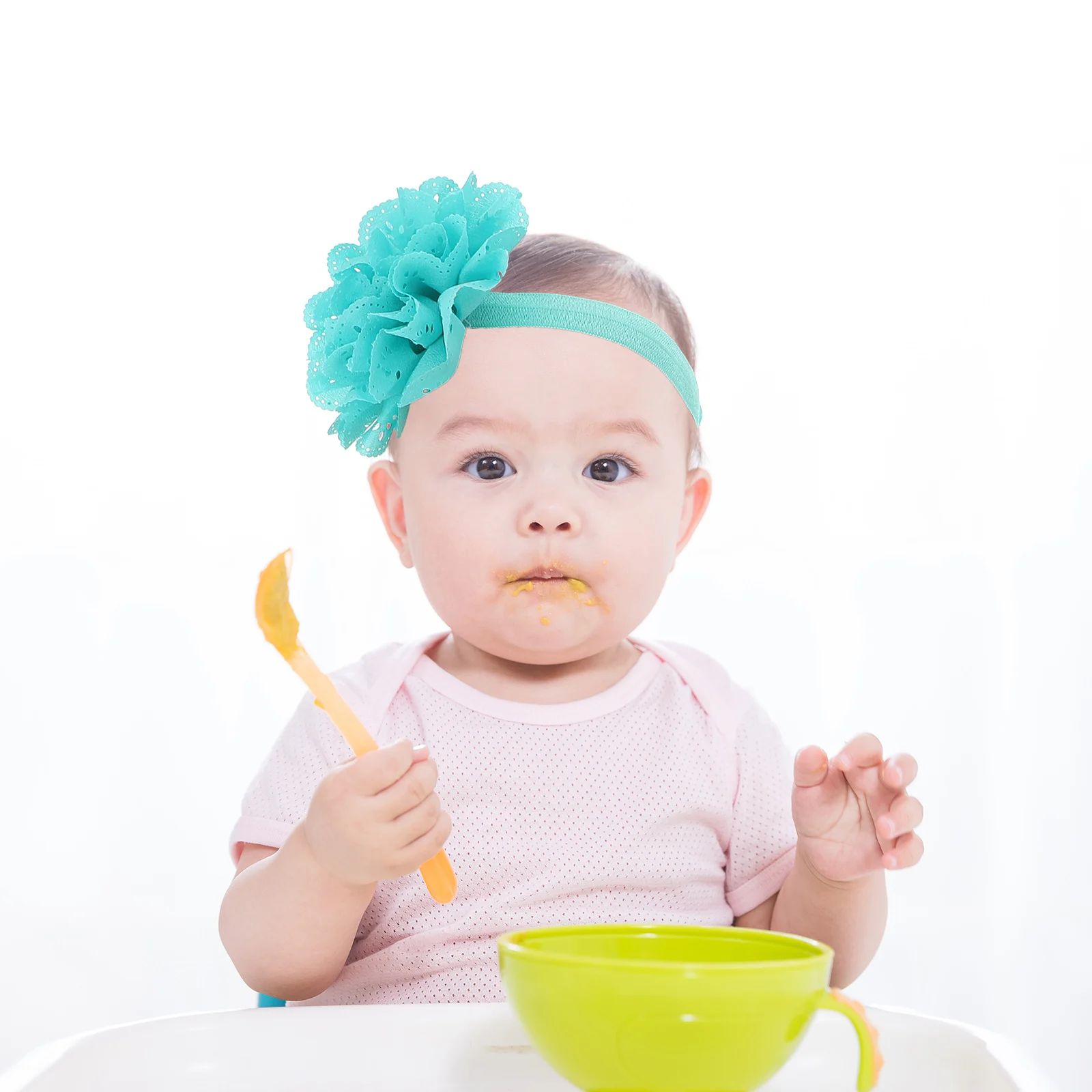 

Tutu Skirt Baby Girls Photography Props Newborn Birthday Dress Headwear Size M Blue Comfortable Tulle Layers Satin Elastic