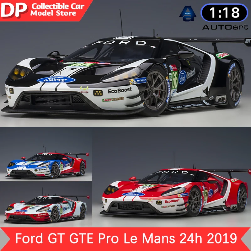 1:18 AUTOart Ford GT GTE Pro Le Mans 24h 2019 # 66 # 67 # 68 # 69 modelo de carro colecionável de liga metálica fundida