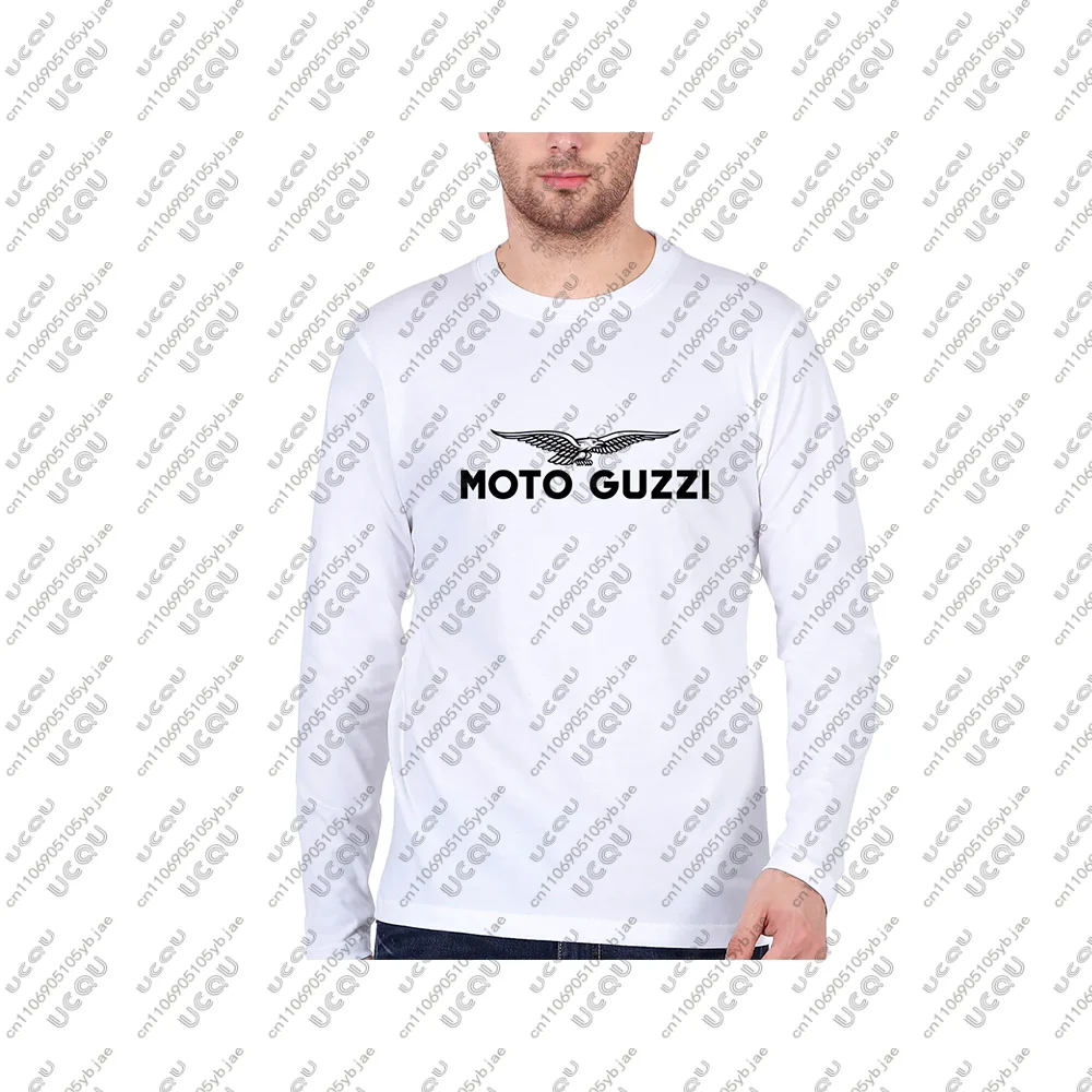 

Мужская повседневная спортивная футболка с длинными рукавами для мотоциклистов, унисекс, в стиле Moto Guzzi, для итальянских туристических мотоциклов