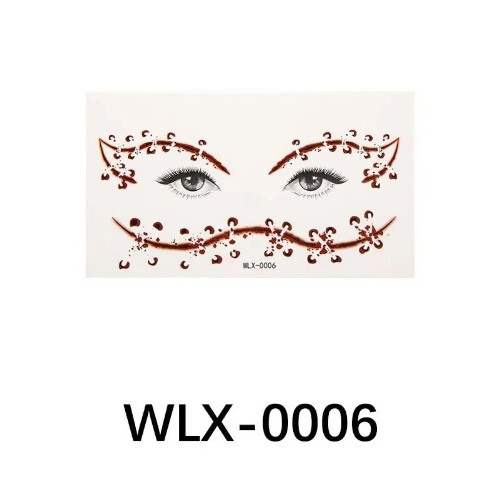 Spider Web Halloween Face Tattoo Sticker Waterproof Realistic Halloween Face Temporary Tattoo Convenient DIY