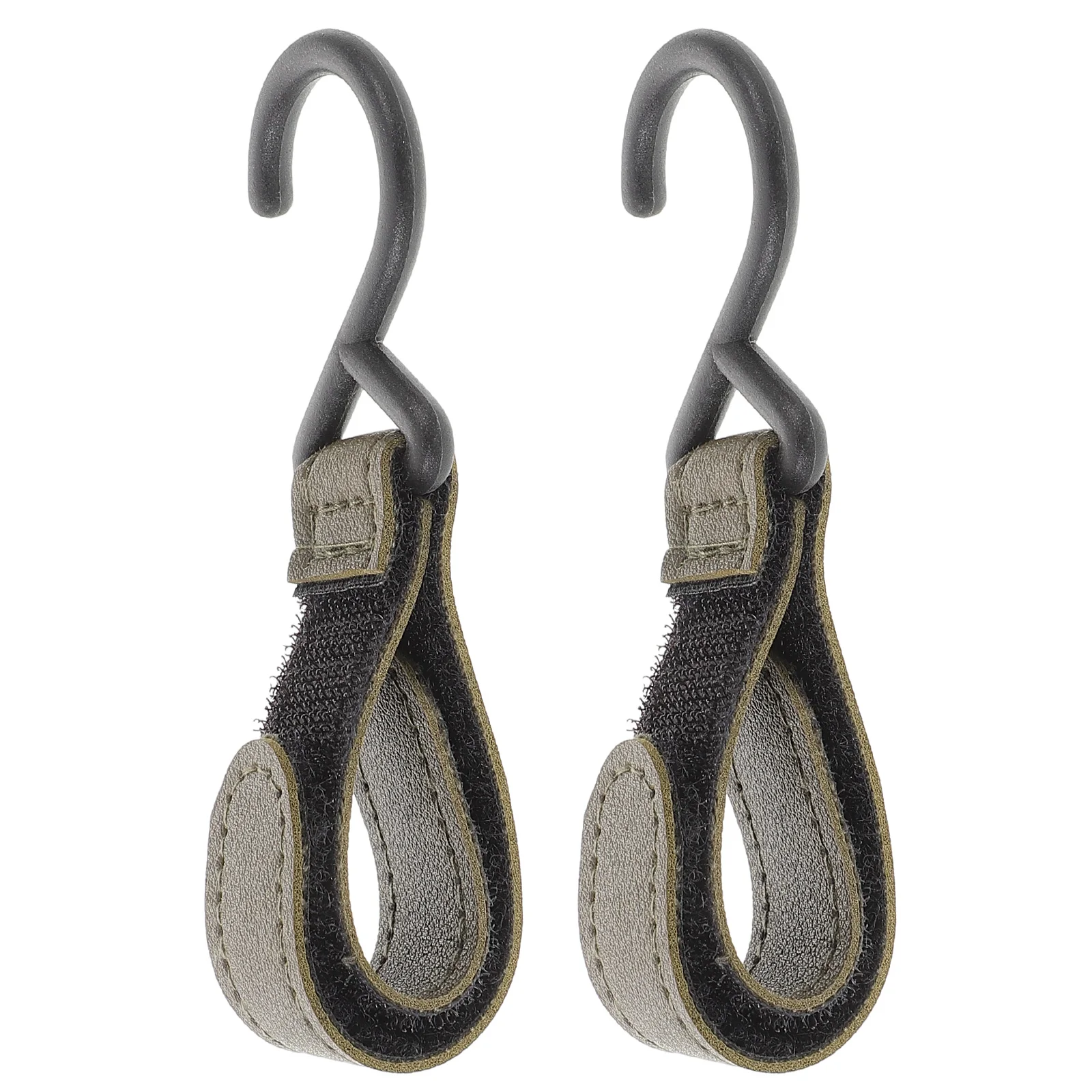 

2pcs Stroller Straps Baby Supply Hook Outdoor Replaceable Hooks Compact Pu Lightweight Portable Travel Durable Structure