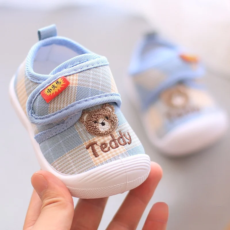 

Baby Walking Shoes Boys and Girls 1-2 Years Old Soft Soles Non-slip Cloth Shoes Spring Autumn Sounding Children Shoes