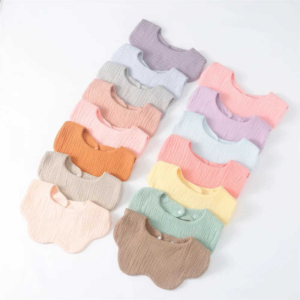 6 Layer Cotton Baby Bib Gauze Petal Baby Feeding Bib Thickened Infant Saliva Towel Soft Burp Cloth for Newborn Kid Bibs