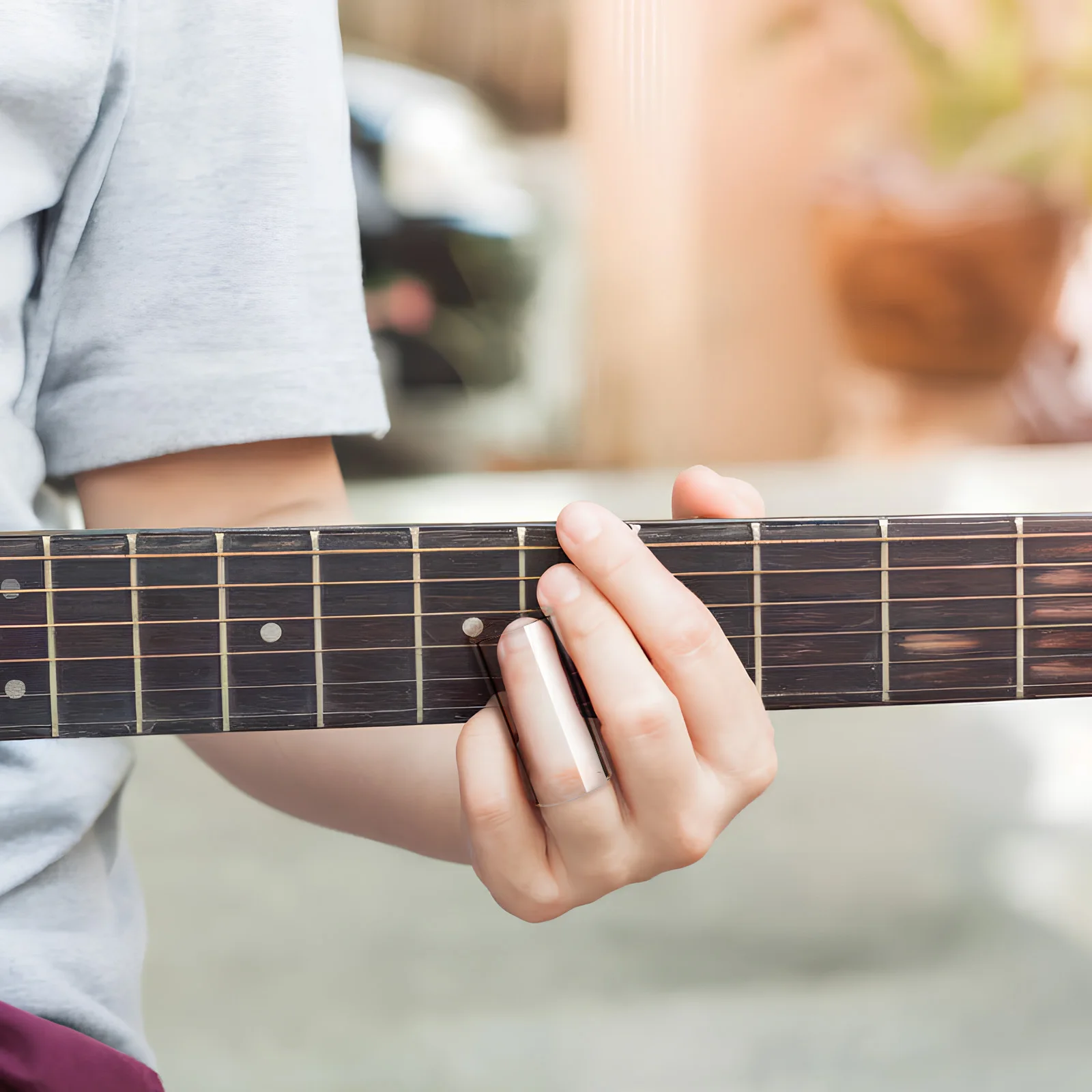 8 قطعة شرائح الغيتار الزجاجية شرائح الاصبع ملحقات عازف الجيتار أحجام متعددة لتعزيز نغمة الجيتار الكهربائي الصوتي #6