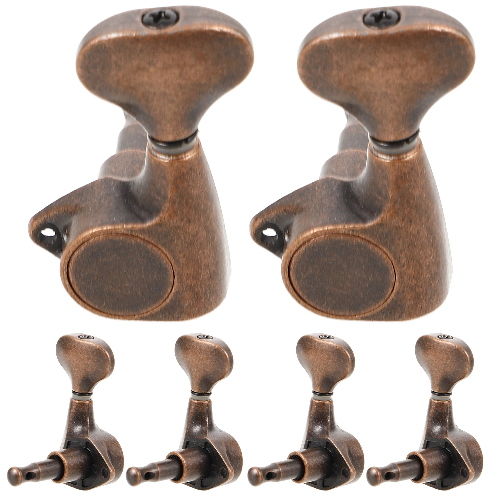 

6pcs Acoustic Guitar Tuners Pure Copper Vintage Locking Pegs Left 3 High Precision Pitch Adjustments Effortless String