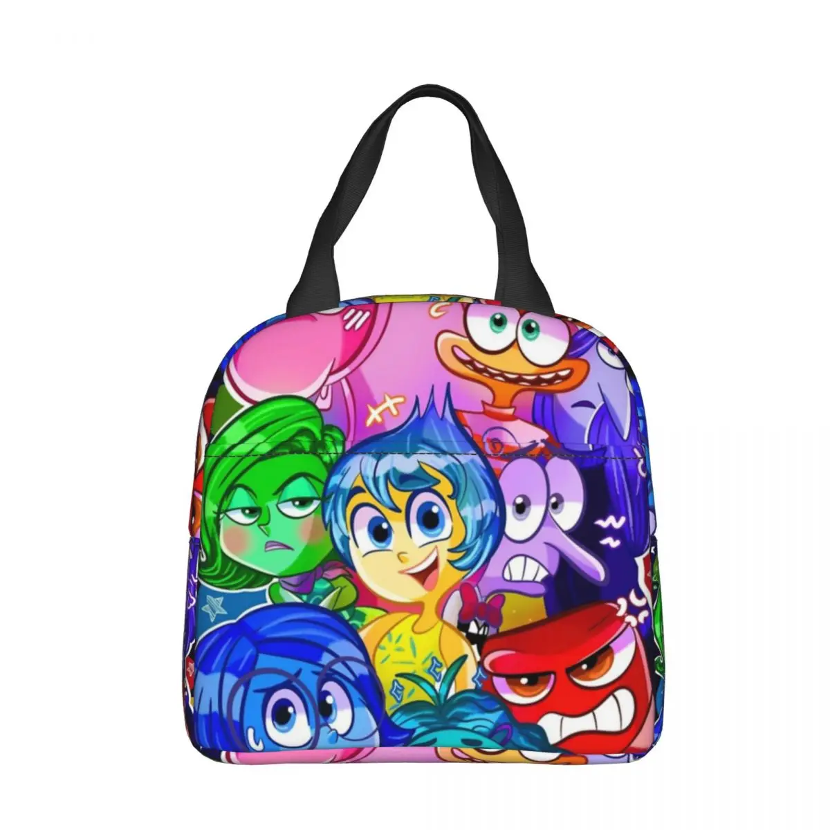 Inside Out Emotions Insulated Lunch Bag Portable Cartoon Lunch Container Thermal Bag Tote Lunch Box Beach Outdoor Food Bag