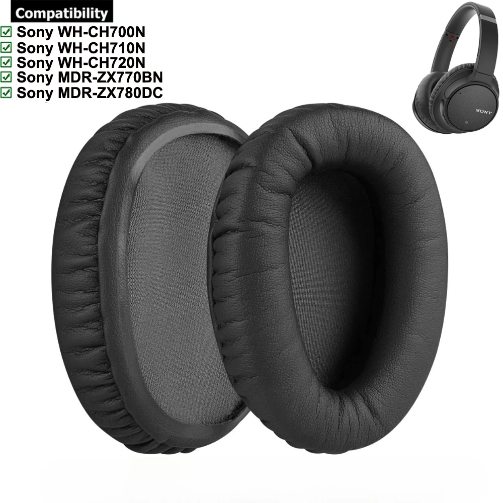 1Pair Replacement Earpads Ear Pads Cushion Muffs Cover for Sony WH-CH700N WH-CH710N WH-CH720N MDR-ZX770BN MDR-ZX780DC Headphones