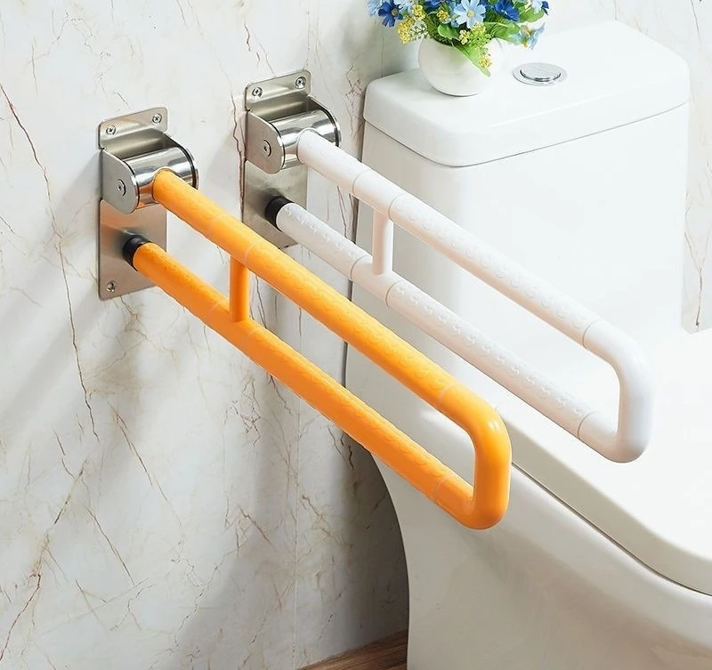 Toilet folding handrail for the elderly non-slip toilet toilet barrier-free stainless steel railing handle