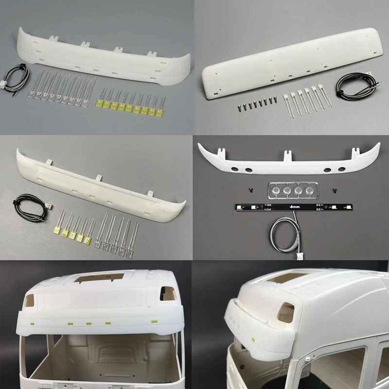

3D Printing Sun Visor LED Roof Lights 1/14 for Tamiya RC Truck Tipper SCANIA R620 VOLVO FH16 750 BENZ ACTROS 3363 MAN Car