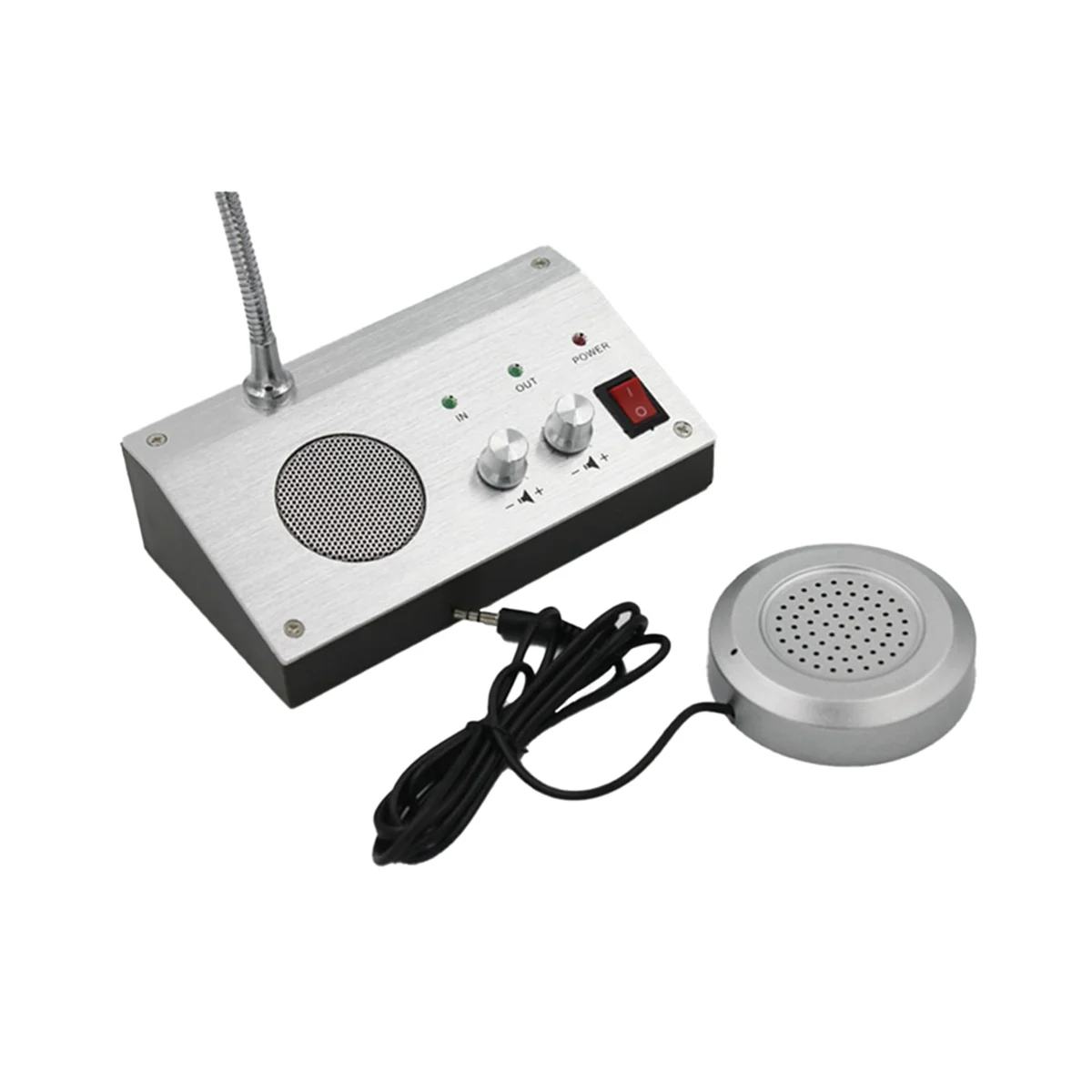 US Plug Home Security Zero-Touch Dual-Way Walkie-Talkie System for Bank Counter Ticket Hospital Window Intercom