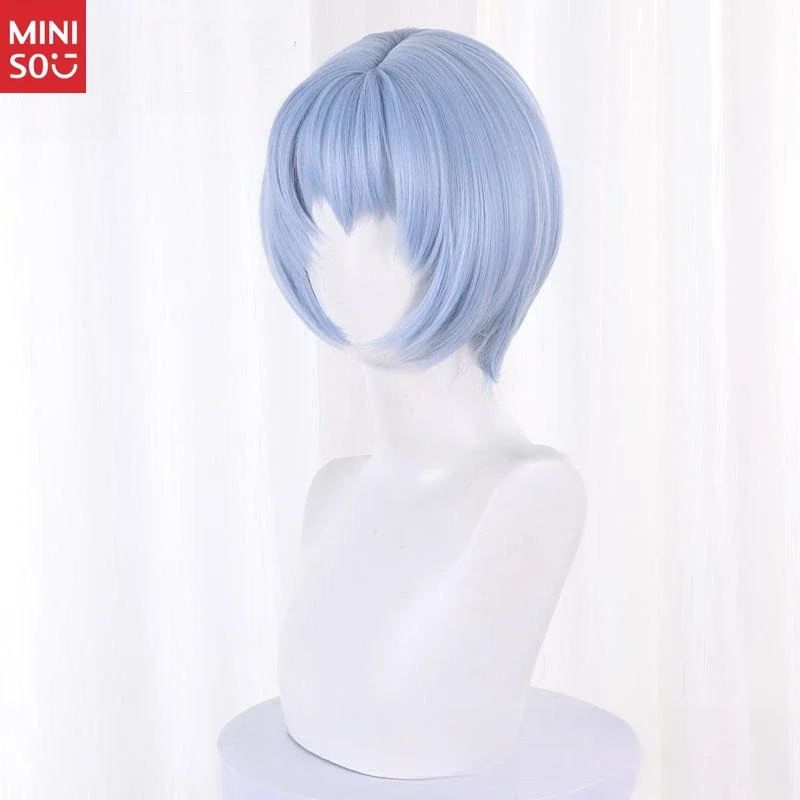 

Rei Ayanami Косплей Парик Голубые Короткие Прямые Волосы для Neon Genesis Evangelion Classic Look