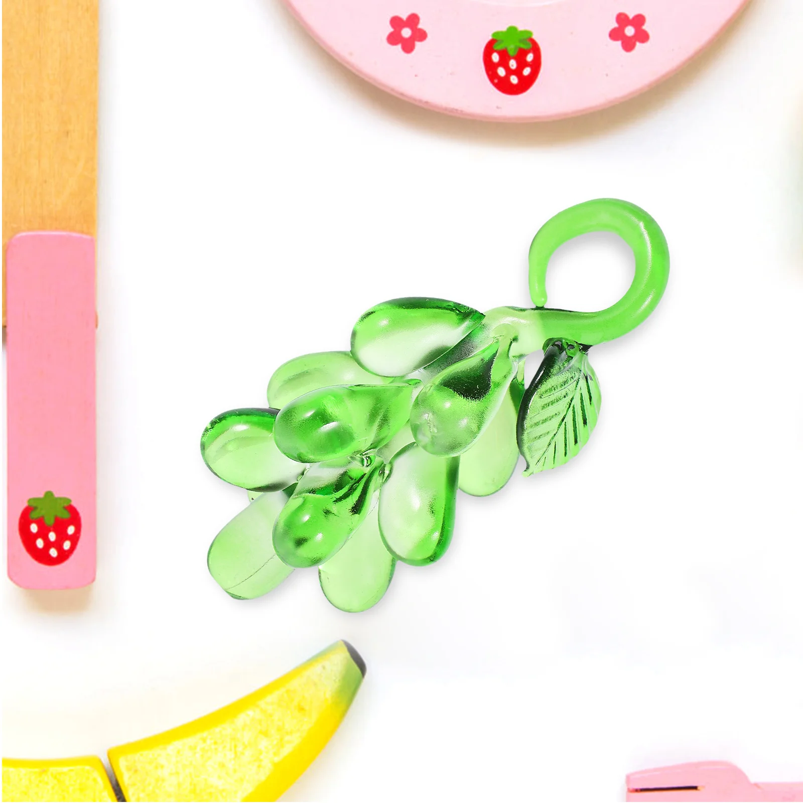 

Crystal Grape Statue Bright Vivid Crystal Fruit Decoration Desktop Decor Home Office Table Ornament Grape Statue