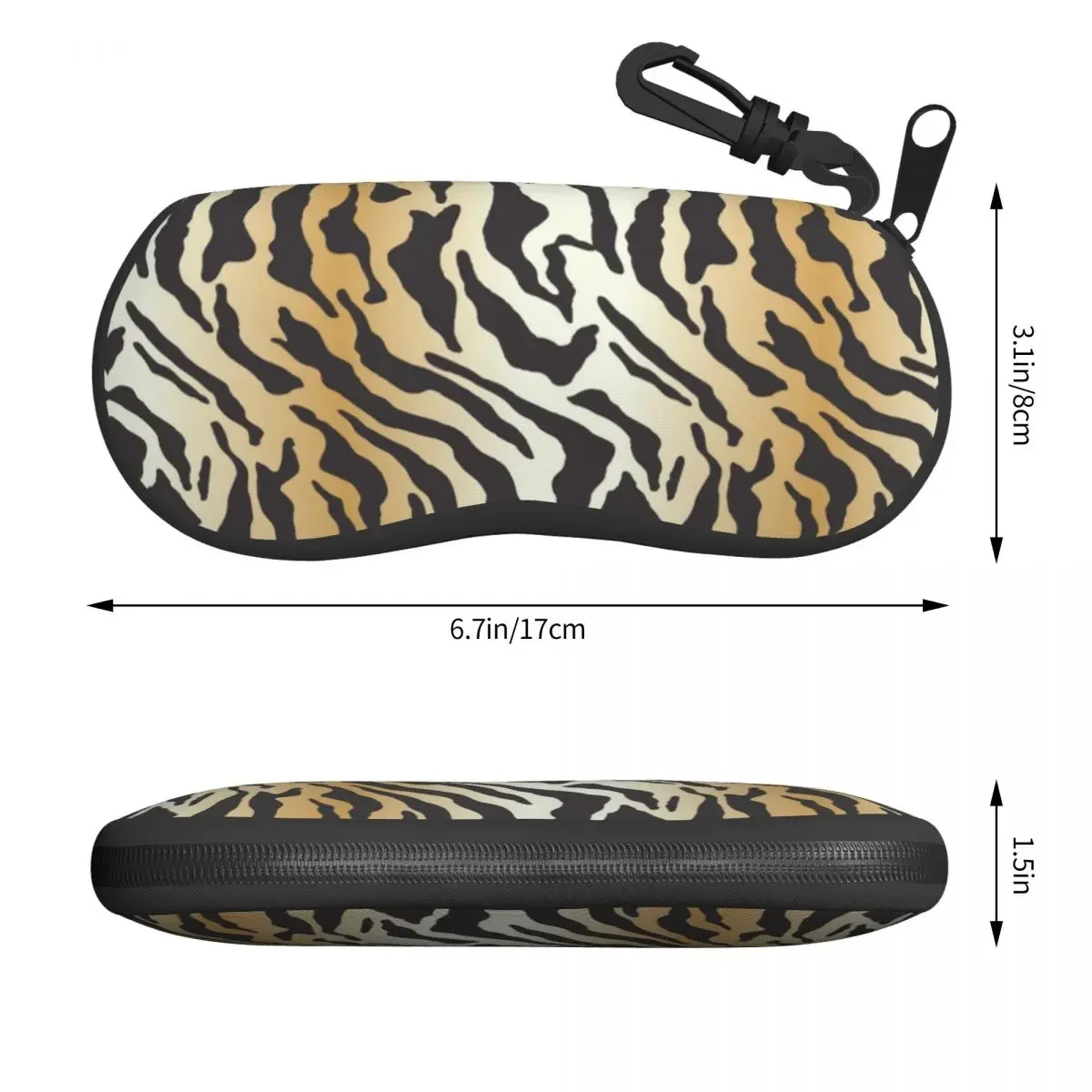 Custom Zebra Print Leopard Glasses Case Cool Animal Stripes Pattern Shell Eyeglasses Case Sunglasses Box