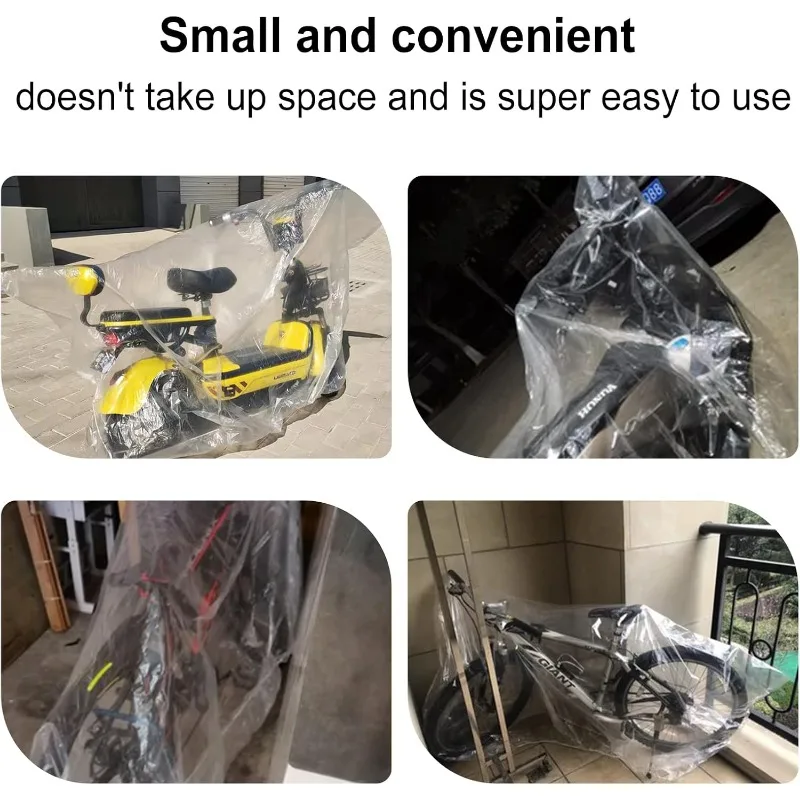 Disposable Transparent Plastic Motorcycle Cover, Waterproof and Dustproof, Suitable for Hareyama and Others (indoor Universal)