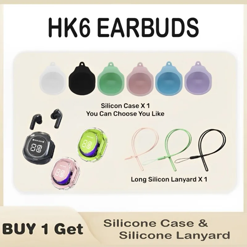 (Buy Earphone And Get: Protective Case + Lanyard)T8 Gaming Earbuds TWS Bluetooth 5.3 HIFI Bass Wireless Headphone Sports Headset