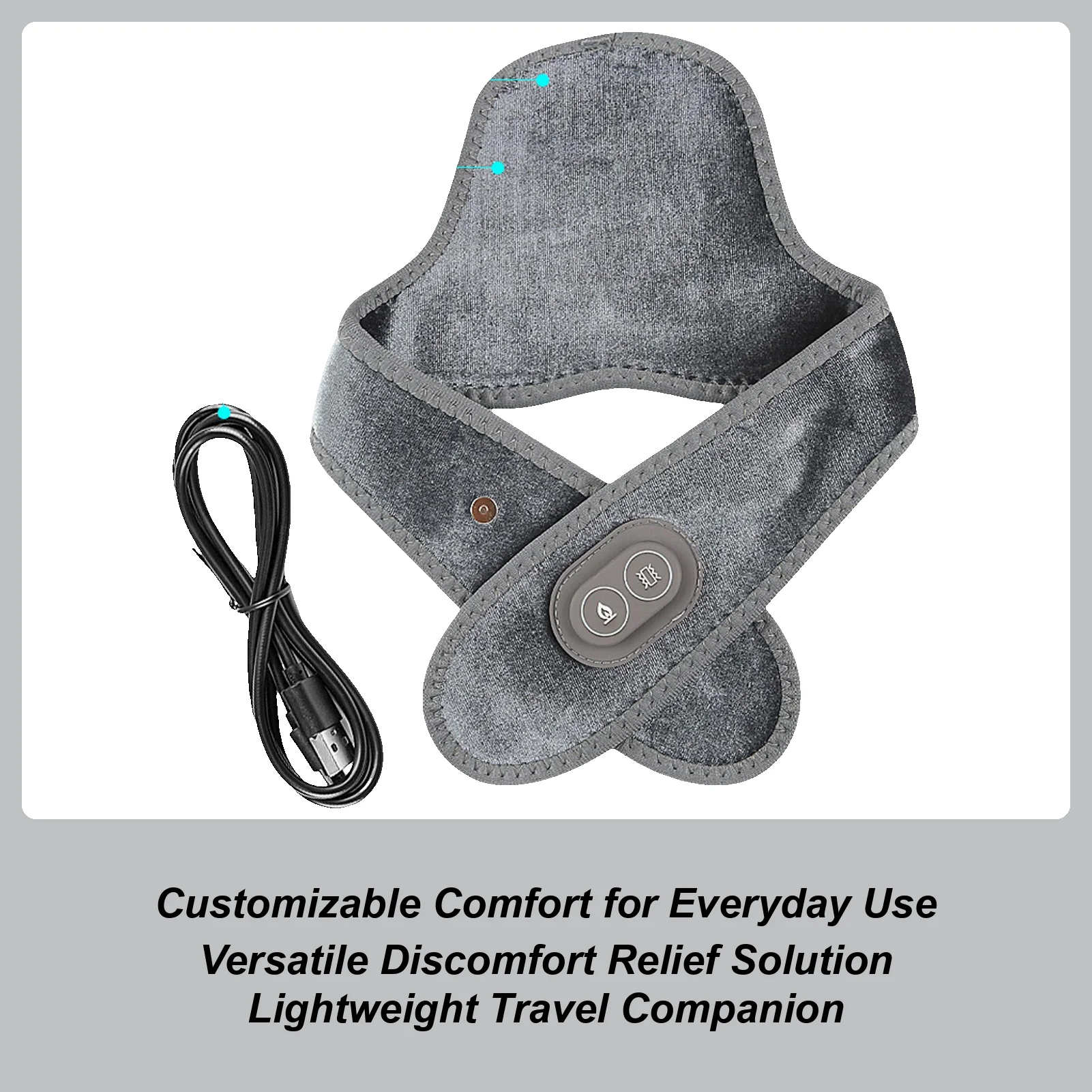 

Грелка для шеи, грелка, перезаряжаемый магнитный массажер, обогреватель для шеи, электрическая нагревательная пленка для боли в мышцах, жесткости, релаксации