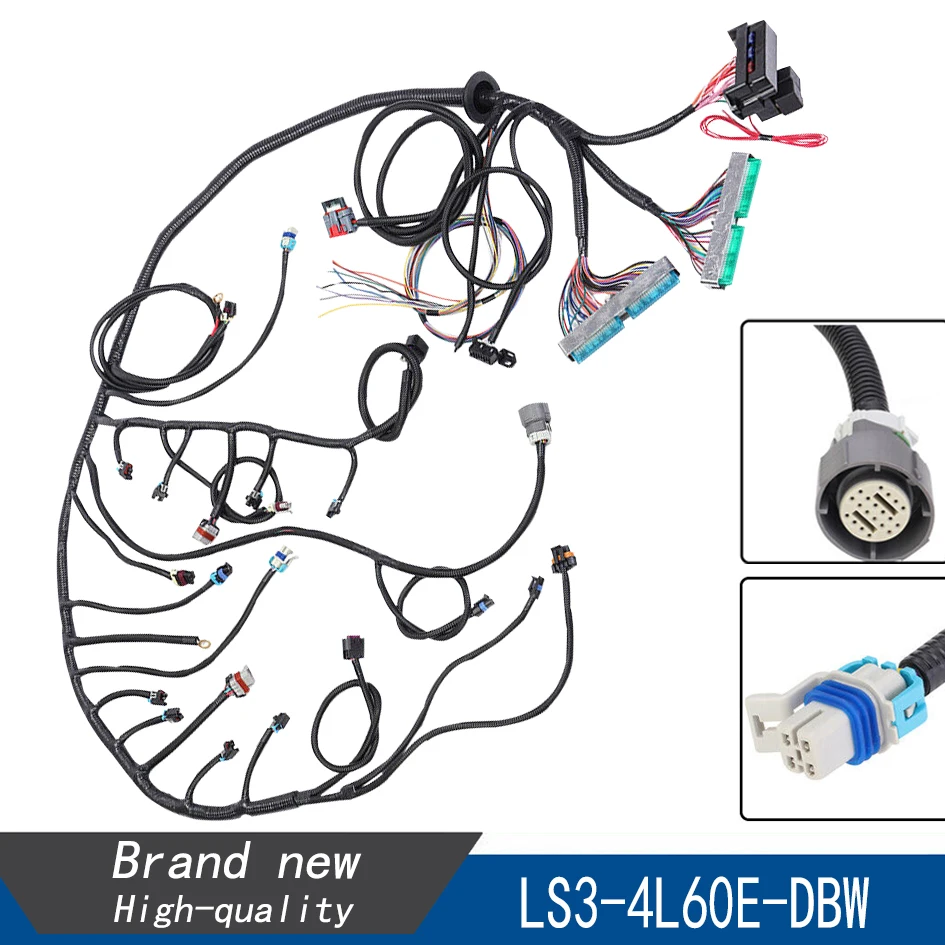 4L60E DBW 03-07 LS Vortec Standalone Wiring Harness 4.8 5.3 6.0  MULTEC/Delphi Fuel Injector CONNECTORS For LS3 Engine