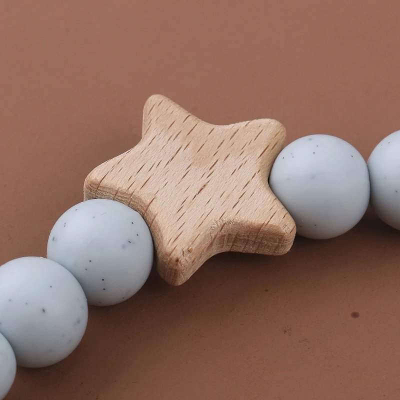 Baby Anti-drop Chain Pacifier Clips Silicone Beads Infant Nipple Appease Soother Chain Clips Dummy Holder Nipple Clip Dropship