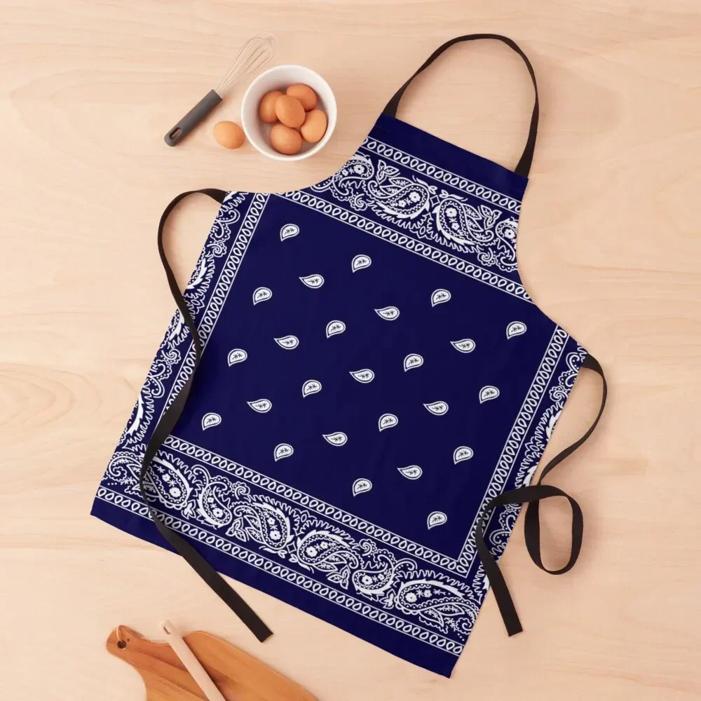 

Bandana Blue Apron Kitchen Front Waiter Uniforms Korean Chef Uniform Women Apron