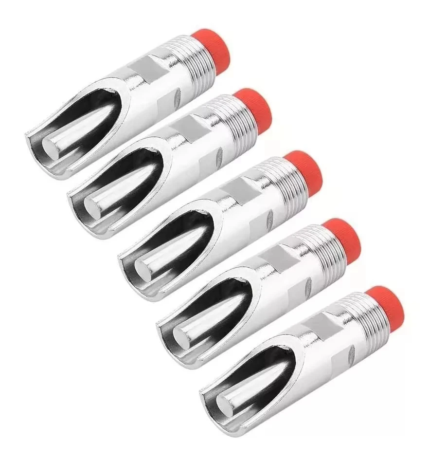 10pcs Automatic Pig Nipple Drinker Feeder Stainless Steel Piglets Cattle Waterer Drinking Red Duckbilled Poultry Wate System