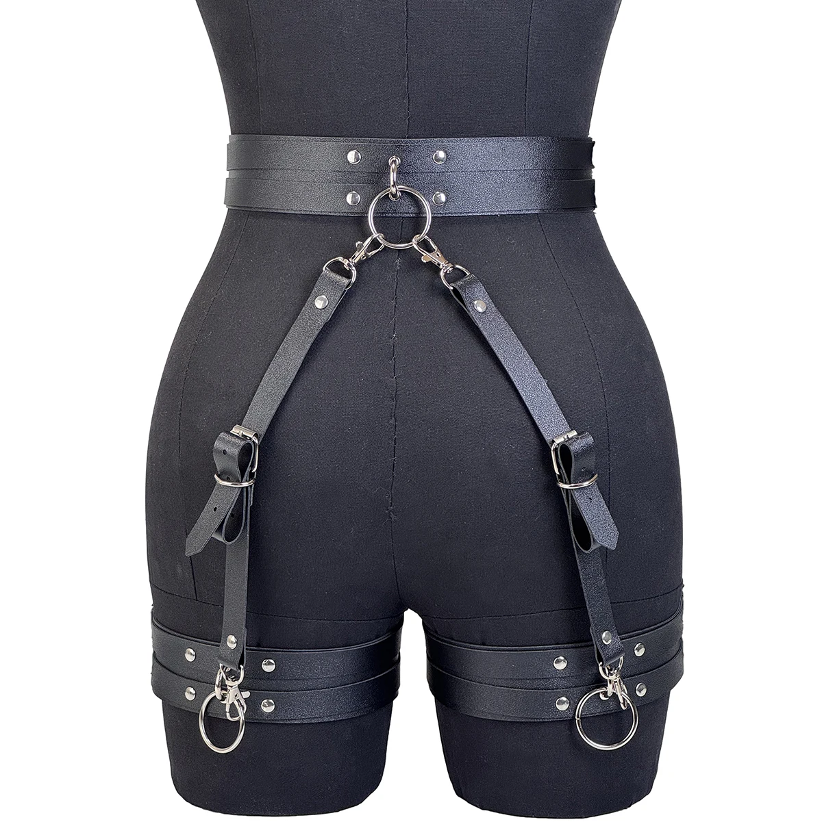 Sexy Leg Garter Belt PU Leather Harness Women Gothic Lingerie Bondage Belt Stocking Suspenders Leg Thigh Harness Belt image 5