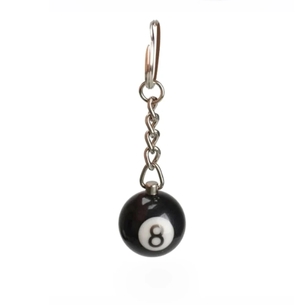 Mode Kreative Billard Pool Schlüsselbund Tisch Ball Schlüssel Ring Glück Schwarz Nr. 8 Schlüssel Kette 25mm Harz Ball Schmuck geschenk