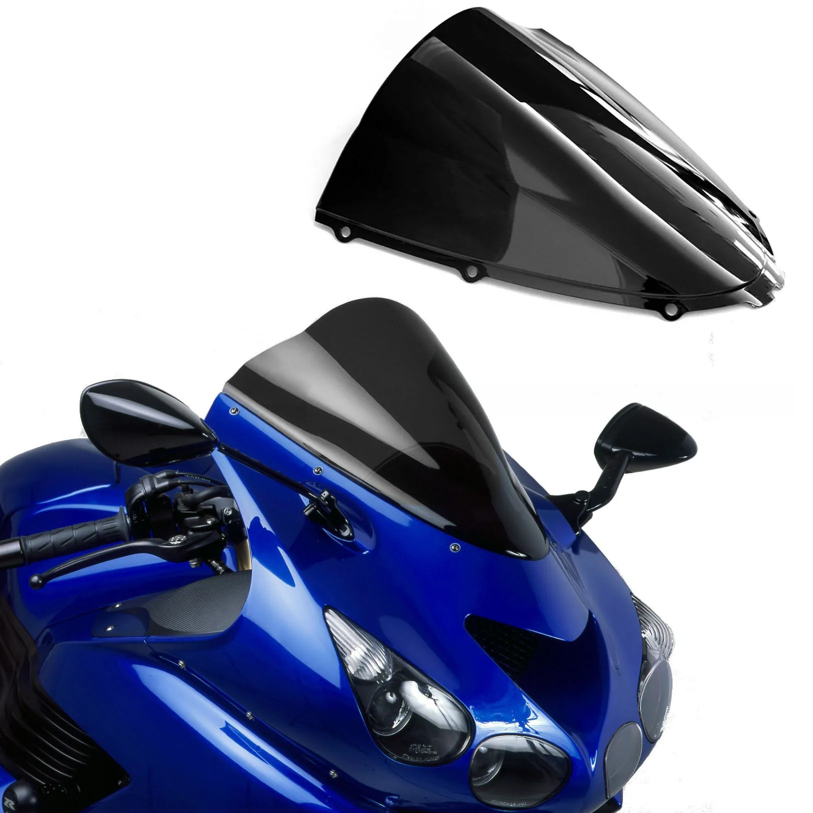 Motorcycle Windscreen Windshield Deflector for Kawasaki Ninja ZX14R ZX-14R ZZR1400 2006-2018 Motorcycle