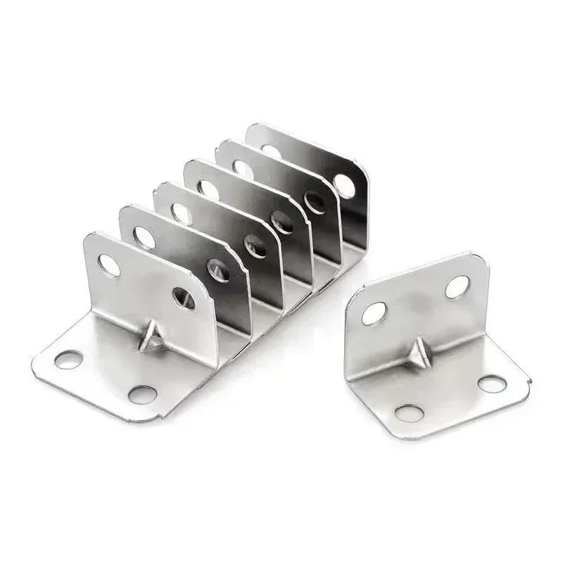fasteners 4 hole right angle 90 degree corner code angle bracket, furniture connector for wooden tables, chairs, cabinets