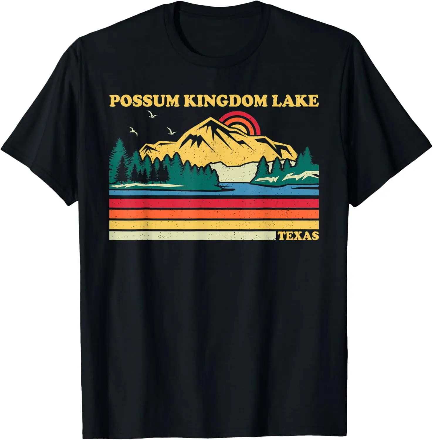 

Винтажная футболка в стиле ретро для семейного отдыха Texas Possum Kingdom Lake