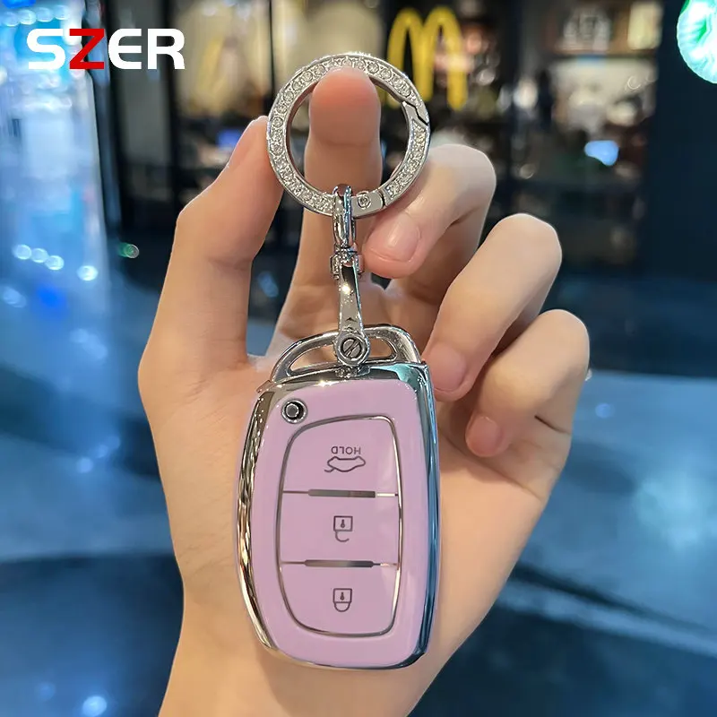 TPU Car Smart Key Case Cover Shell Fob For Hyundai Tucson Santa Fe Rena Sonata Elantra Creta Ix35 Ix45 I10 I30 I40 Accessories