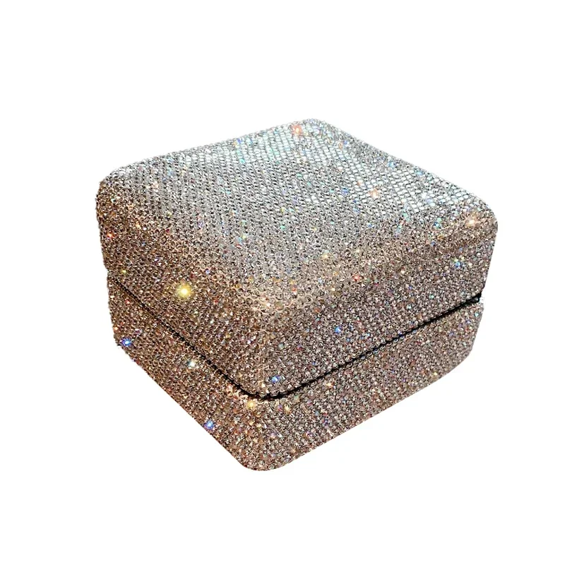 Luxury diamond bracelet bracelet gift box storage box watch flannel box exquisite jewelry box.