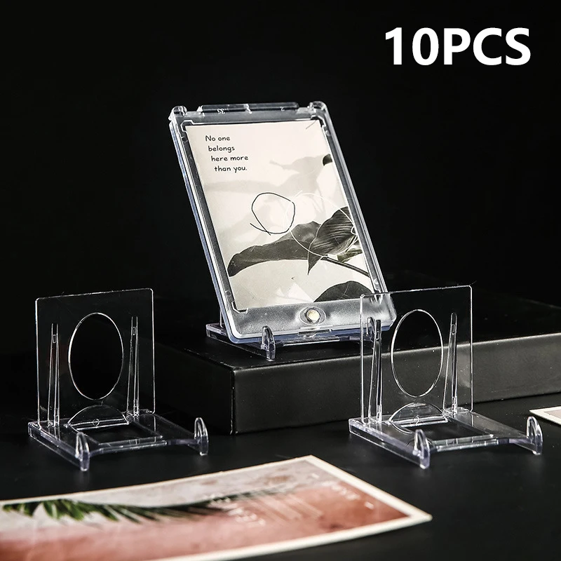 10Pcs Angle Adjustable Acrylic Display Stands For Trading Card Holder, Toploaders, Coin Collection, PTCG Card, Graded Card