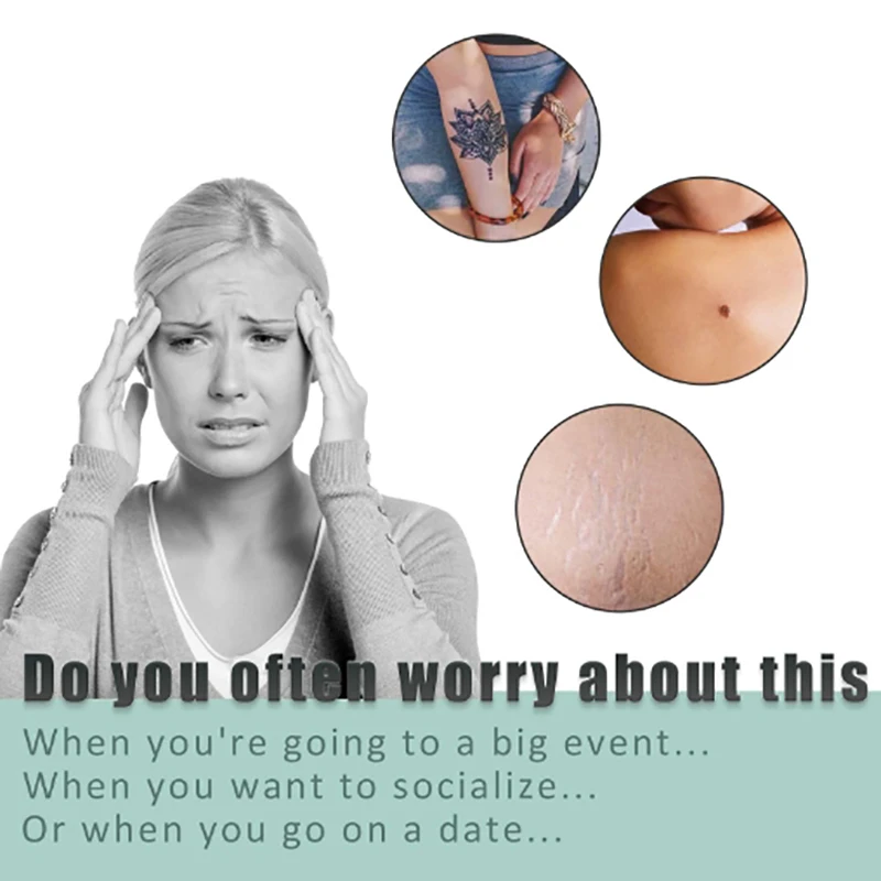 ملصق غطاء كامل مقاوم للماء ، شريط إخفاء عيب الوشم العملي ، ندبة مناسبة لأي نوع جلد