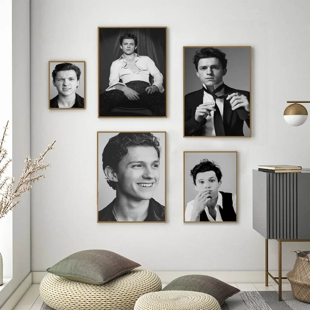 Actor Tom Holland Poster Canvas Printing Painting Bedroom Study Studio Living Room Cafe Hotel Wall Art Decoration