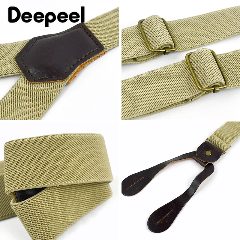 1Pc 2.5*115cm Adults Men's Suspenders Pants Y-Shaped Braces Adjust Elastic Anti-Slip Strap DIY Male Fashion Belts and Suspender