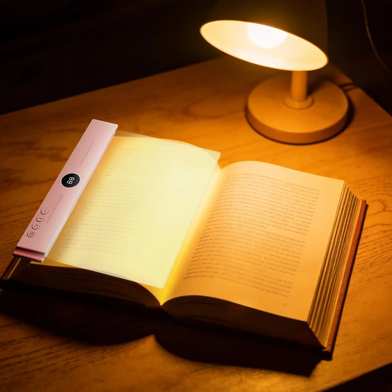 

Портативная прозрачная светодиодная панель-светильник для чтения с таймером для кровати, библиотеки, спальни, дома