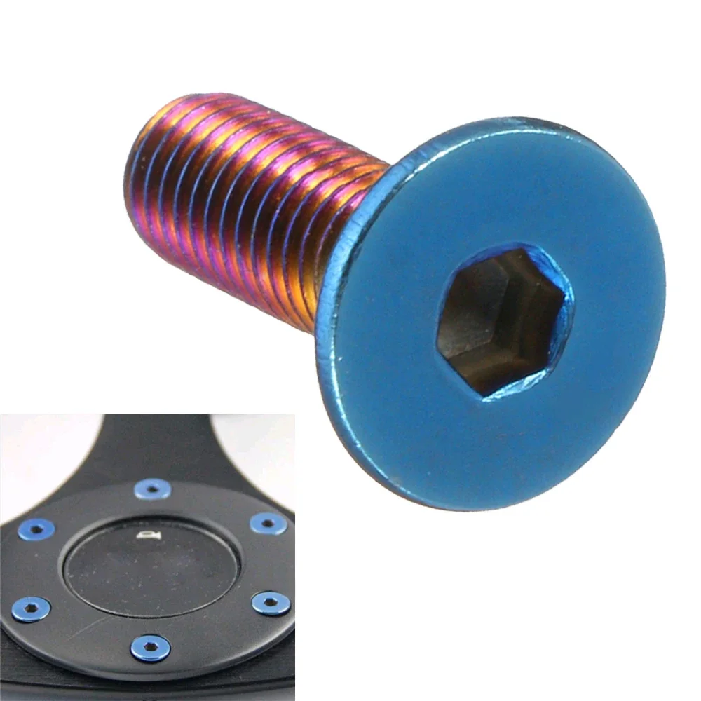 Burnt Titanium Steering Wheel Refit Bolts Screw Kit With Allen Key Wrench Repair Accessories For Momo Nardi NRG Work Bell Boss view 3