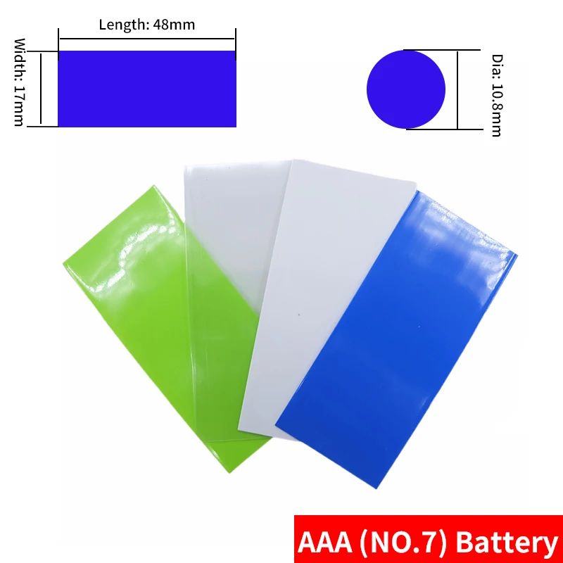 20/50/100pcs PVC Heat Shrink Tube 18650/21700/26650/AA Lipo Battery Wrap Precut Insulated Film Cover Lipo Battery Sleeve Casing