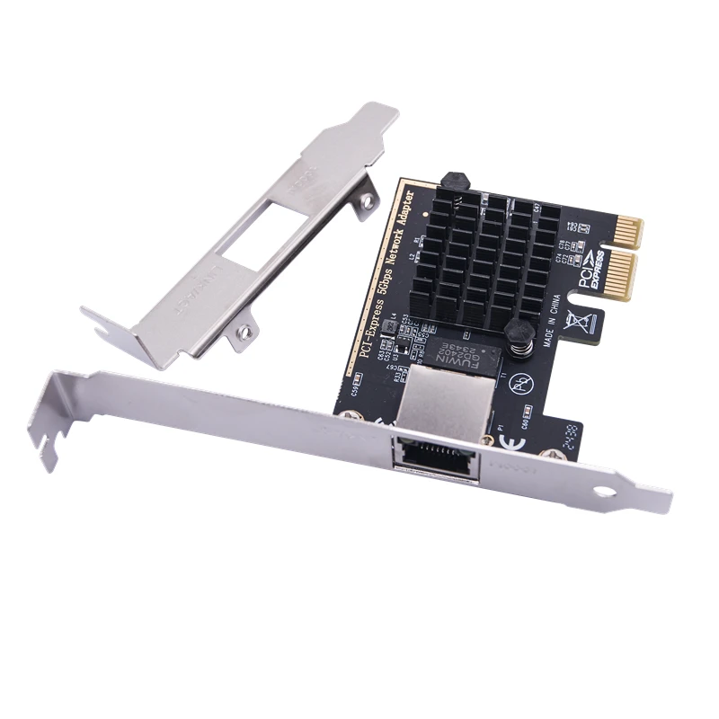 NEW 5G PCIE Network Card RTL8126 Chip Gigabit Ethernet PCI Express 3.1 X1 to RJ45 PCI-E LAN NIC 5000Mbps 1Gbps/5Gbps for Desktop