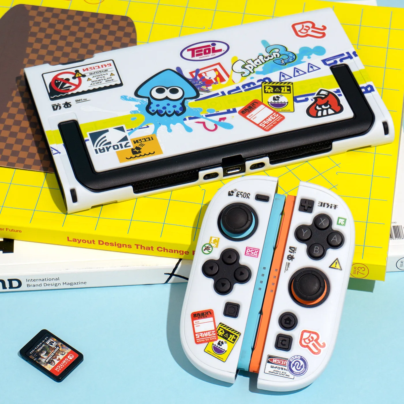 Original Switch 2 Hard Case Splatoon 3 Themed Shockproof Anti Scratch Protective Shell Accessory For Ns2 Gaming Device Gift