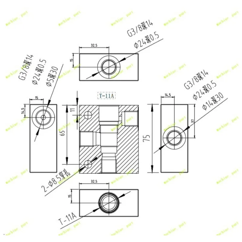 Pressure Reducing Valve PBDB +Valve Block Threaded Cartridge Hydraulic Valve