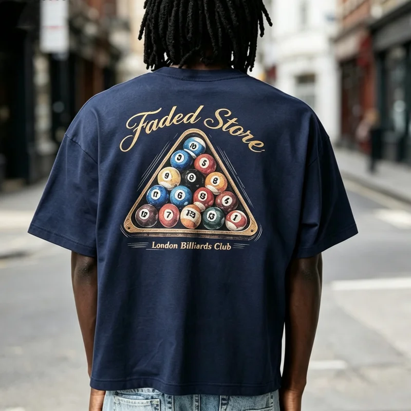 メンズ レトロ ビリヤードクラブ Tシャツ ヴィンテージ ロ - Street Fashion In London のレビューと価格